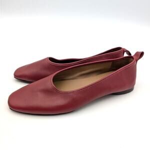 Vince Vivian Mary Jane Flats Slip-On Shoes Women's Red Size US5.5M EU35.5